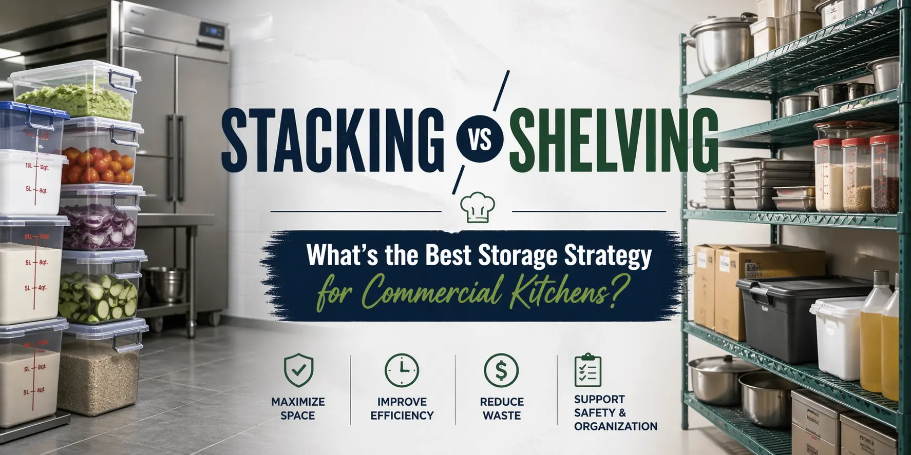 Stacking vs Shelving: What’s the Best Storage Strategy for Commercial Kitchens?