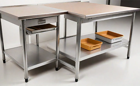 Work Tables with Undershelf
