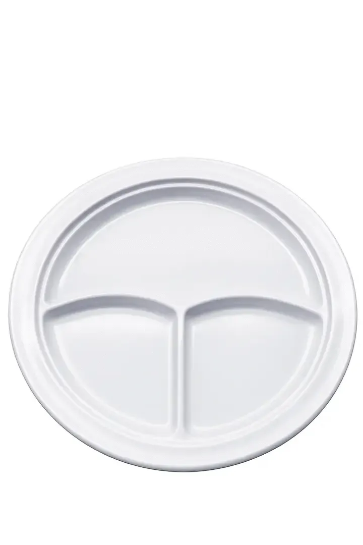 Admiral Craft Admiral Craft 10" Melamine 3-Compartment Plate Durable Divided Plate