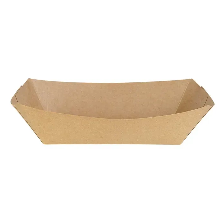 Arvesta 2lb Kraft Paper Tray, 250gsm Kraft Paper With 18gsm Pe Coated, 250pcs/Bag, 4bags/Ctn