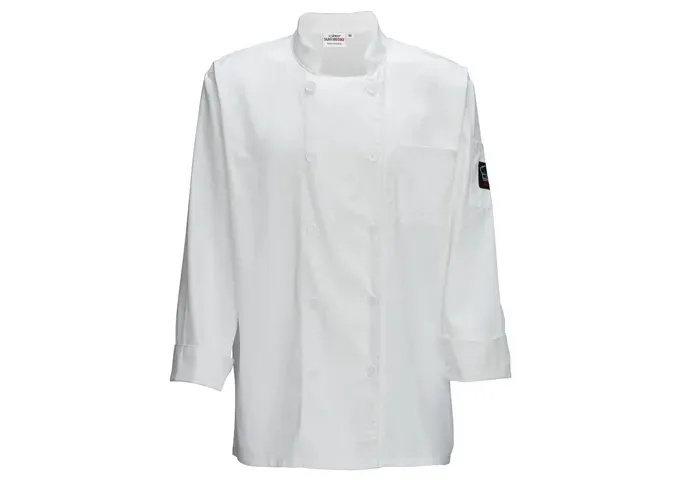 Admiral Craft Admiral Craft 2XL White Chef Jacket Double Breasted Durable Kitchen Uniform Coat