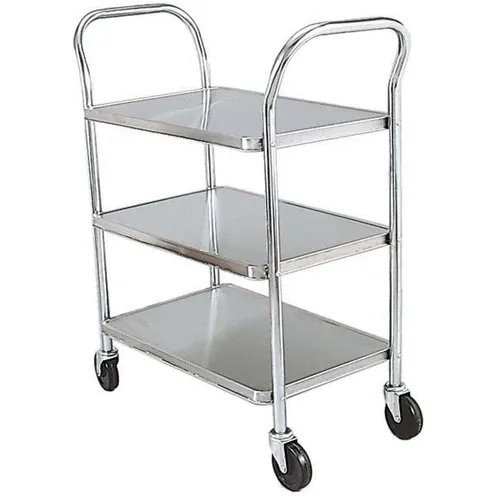 Admiral Craft Admiral Craft 3-Tier Open Utility Cart – 20 Gauge Stainless Steel
