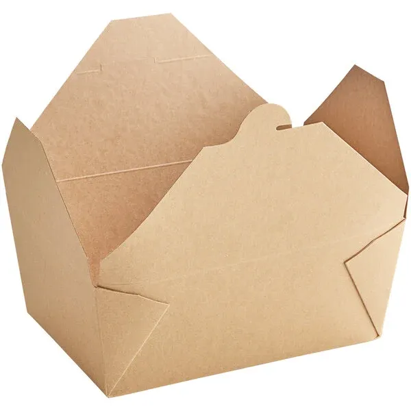 Arvesta 4# KRAFT TAKE OUT BOX, 8.5" X 6.25" X 3.5", 40PCS/BAG, 40/4/160, (337GSM KRAFT PAPER+PE)
