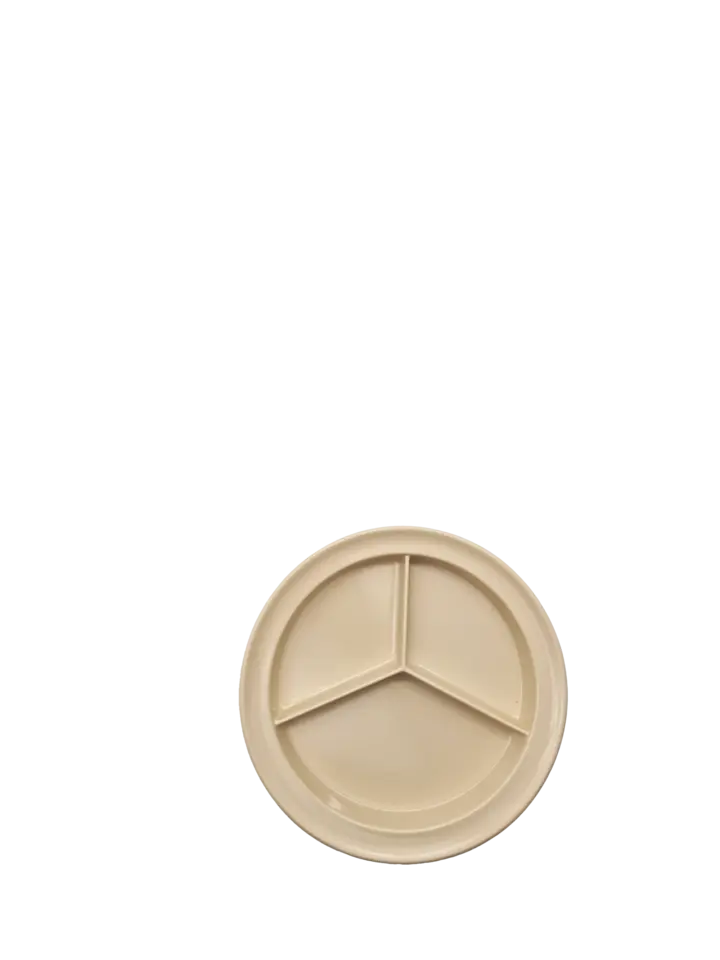 Admiral Craft Admiral Craft 9" 3 Compartment Melamine Plate Extra Deep Dishwasher Safe Restaurant Plate