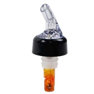 A.T.N. INC. Precision Liquor Pourer, 1oz, Clear/Black/Red, Plastic, (12/Pack), Crown Brands CO-P22014