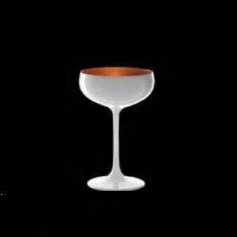 Ardous Trading Ardous Trading Champagne Saucer Glass, 8 Oz, Glossy White/Copper, Glisten, (24/Case) Oneida X2730008T/2491