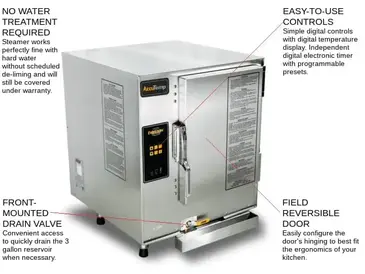 AccuTemp E62081D060 Steamer, Convection, Boilerless, Countertop