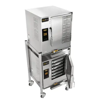 AccuTemp E62081D060 DBL Steamer, Convection, Electric, Boilerless, Floor Model