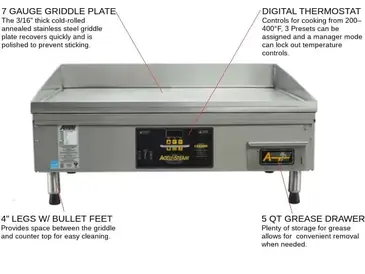 AccuTemp EGF2083A2450-T1 Griddle, Electric, Countertop