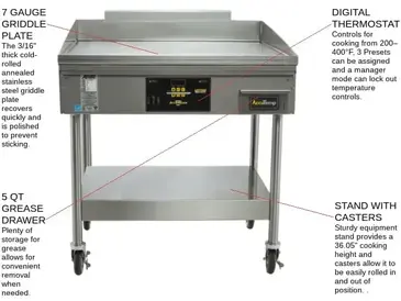 AccuTemp PGF1201A2450-S2 Griddle, Gas, Countertop