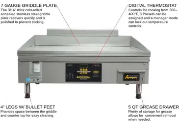 AccuTemp PGF1201A2450-T1 Griddle, Gas, Countertop