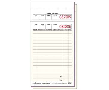 ADAMS FOODSERVICE & HOSPITALTY Guest Check, 3.5" x 6.75", Gold, Carbon, 2 Part, (100/Case), Adams Foodservice A116