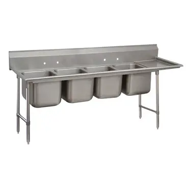 Advance Tabco 9-64-72-18R Sink, (4) Four Compartment