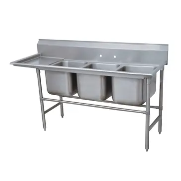 Advance Tabco 94-3-54-36L Sink, (3) Three Compartment