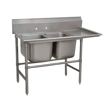 Advance Tabco 94-42-48-24R Sink, (2) Two Compartment