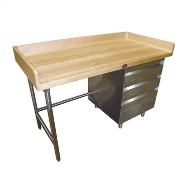 Advance Tabco BGT-304R Prep Work Table, Bakers Top