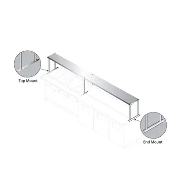 Advance Tabco CU-18-120 Overshelf, Table-Mounted