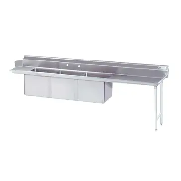 Advance Tabco DTC-3-1620-120R Dishtable, with Potsinks