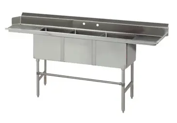 Advance Tabco DTC-3-90R-X Dishtable, with Potsinks