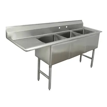 Advance Tabco FC-3-1818-18L Sink, (3) Three Compartment