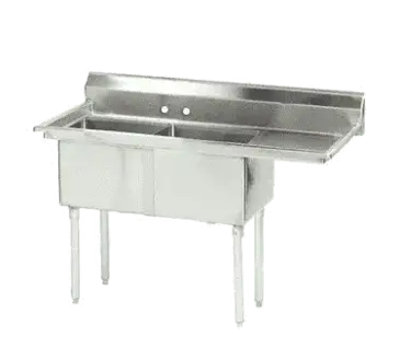 Advance Tabco FE-2-1812-18R-X Sink, (2) Two Compartment