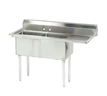 Advance Tabco FE-2-1812-18R-X Sink, (2) Two Compartment