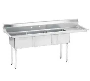 Advance Tabco FE-3-1515-15R-X Sink, (3) Three Compartment