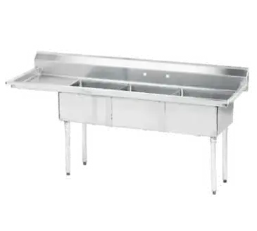 Advance Tabco FE-3-1620-18L-X Sink, (3) Three Compartment