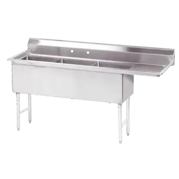 Advance Tabco FS-3-1524-24R Sink, (3) Three Compartment