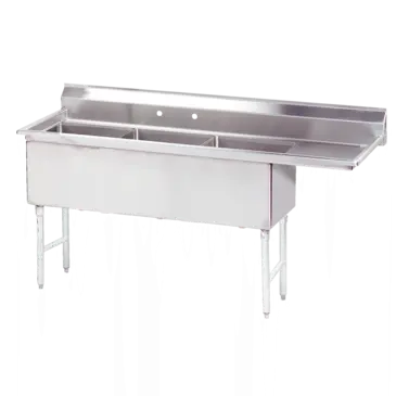 Advance Tabco FS-3-1524-24R Sink, (3) Three Compartment