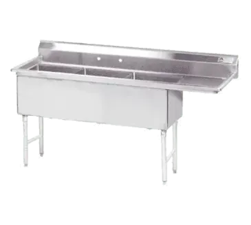 Advance Tabco FS-3-2424-24R Sink, (3) Three Compartment