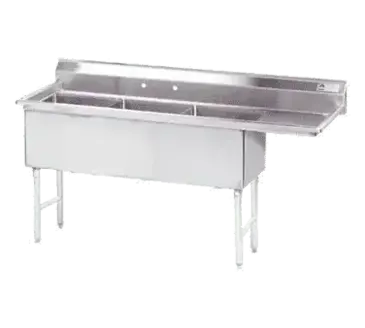 Advance Tabco FS-3-2430-24R Sink, (3) Three Compartment