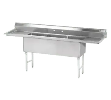 Advance Tabco FS-3-2430-24RL Sink, (3) Three Compartment