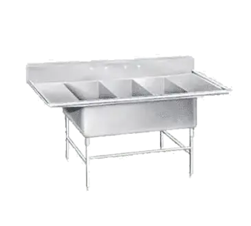 Advance Tabco K7-3-1432-18RL Sink, (3) Three Compartment