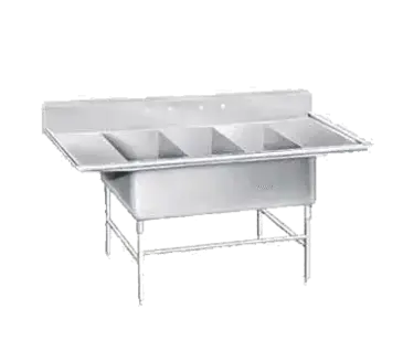 Advance Tabco K7-3-2030-24RL Sink, (3) Three Compartment