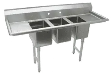 Advance Tabco K7-CS-21 Sink, (3) Three Compartment