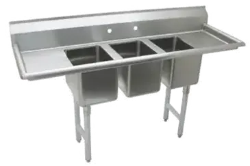 Advance Tabco K7-CS-21 Sink, (3) Three Compartment