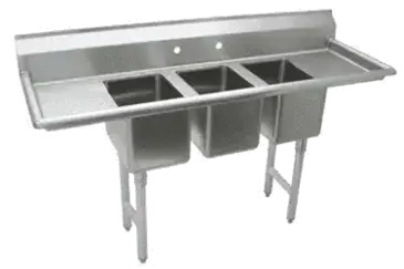 Advance Tabco K7-CS-22 Sink, (3) Three Compartment