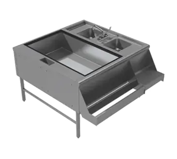 Advance Tabco PR-42X30-10-L Underbar Ice Bin/Cocktail, Pass-Thru Combo Unit