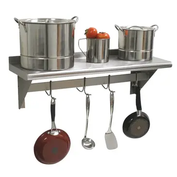 Advance Tabco PS-12-48 Overshelf, Wall-Mounted With Pot Rack