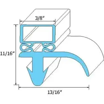 AllPoints Foodservice Parts & Supplies 74-1038 Refrigerator, Door Gasket