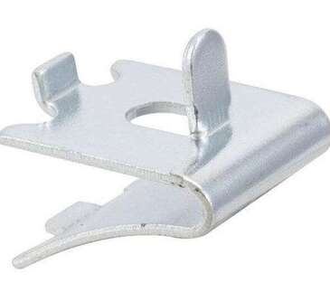 AllPoints Foodservice Parts & Supplies Pilaster Clip, 1"x1", Zinc Plated Steel, with Tab, AllPoints/Mavrik 23202