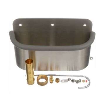 AllPoints Foodservice Parts & Supplies Dipper Well, 10", Stainless Steel, Bumper, Allpoints FS 561464