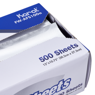 Aluminum Foil Sheets, 10.75" x 12", Duty, (500/Box), Karat FW-AFS100
