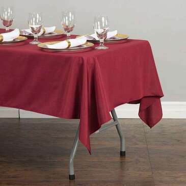 AMBASSADOR LINEN Tablecloth, 60"X102", Burgundy, Polyester, Ambassador Linen 60102-010131
