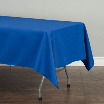 AMBASSADOR LINEN Tablecloth, 60" x 102", Royal Blue, Polyester, Rectangular, Ambassador Linen 60102-010173