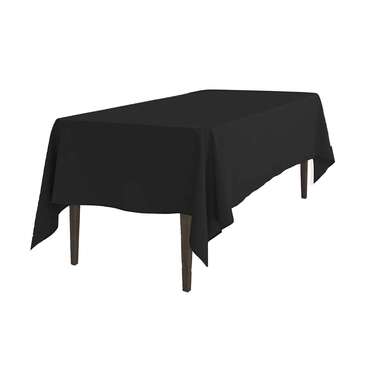 AMBASSADOR LINEN Table Cloth, 60" x 126", Black, Polyester, Ambassador Linen 60126-010111