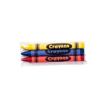 AmerCare Royal Crayons, 3-Pack, Blue / Red / Yellow, Wax, Royal Paper Products CR21603PKP