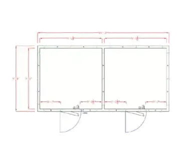 American Panel Corporation 10X20-I Walk In Combination Cooler Freezer, Self-Contained