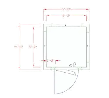 American Panel Corporation 6X6C-I Walk In Cooler, Modular, Self-Contained